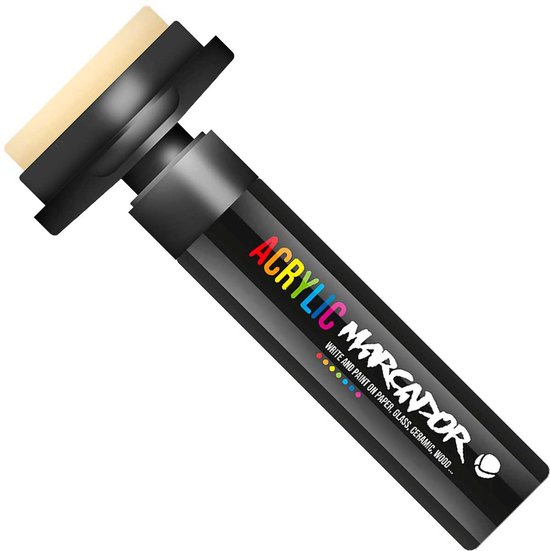 MTN Acrylic Marcador - Verfstift - brede punt van 50 mm - permanent - Zwart
