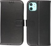 iPhone 11 Hoesje - Echt Lederen Wallet Case Telefoonhoesje - Zwart
