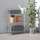 IKEA Stellingkast binnen/buiten opbergrek - 100kg draagkracht - 74 cm hoog - 60 cm breed – 3 verstelbare legborden - Metaal - Wit