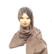 Instant hijab, mooie kaki hoofddoek, hijab, sjaal, scarves.