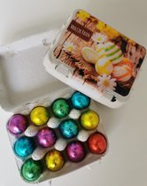 2 stuks eierdoosje 12 chocolade eieren pasen cadeau-doosje