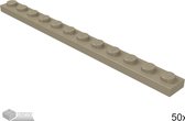 LEGO Plaat 1x12, 60479 Donker tan 50 stuks