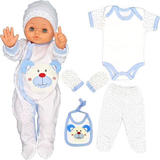 Blue bleus- Coffret cadeau nouveau-né-100% coton naturel-Coffret cadeau vêtements unisexe-Équipement bébé pour bébés 0 mois-6 pièces