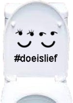 Sticker - wc sticker - #doeislief - Smiley - Face - Toilet sticker