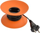 Design Verlengsnoer - Haspeltje - CableDisk - Oranje - Ø 12 cm - ALLEEN VOOR PLATTE STEKKERS