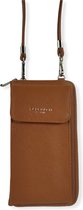 Crossbody telefoontasje & portemonnee Flora & Co saffiano camel