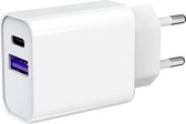 USB C Adapter oplader USB stekker 20W geschikt voor Samsung en Apple iPhone - Snellader - iPhone 12, 13, 14 oplader - Universeel