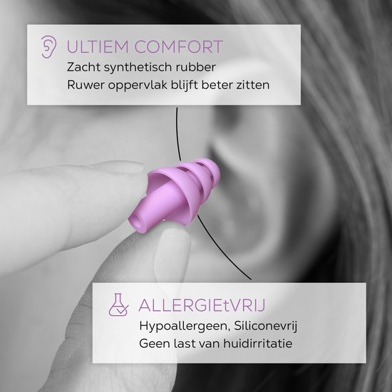 Shush Focus Earplugs - Minder Afleiding - Betere Concentratie - Hogere Productiviteit - Voor kantoor of studeren - Oordoppen met keramisch filter (SNR 24 dB) - Meer dan 365x herbruikbaar
