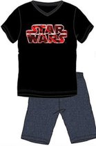 Star Wars heren shortama, volwassenen, zwart/blauw, maat M