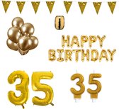 35 jaar Verjaardag Versiering Pakket Goud