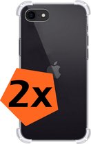 Hoes voor iPhone SE 2022 Hoesje Shock Proof - Hoes voor iPhone SE 2022 Shock Proof Back Case - 2 Stuks - Transparant