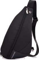 Crossbody Small-bag! Sportieve casual slingbag - Zwart - Moderne multifunctionele schoudertas