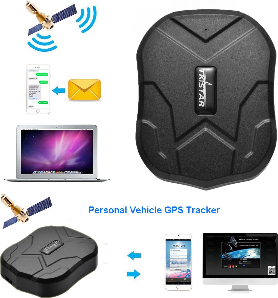 GPS Tracker - GPS Tracker Auto - Auto Volgsysteem - Krachtige Accu -  Professionele GPS... | bol.com
