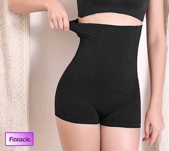 Finnacle Shapewear voor billen, buik en benen Zwart M/L| Corrigerend ondergoed | Seamless ondergoed | Dames |Afslankbroek |High waist ondergoed |Ultradun |Tummy control |Grote maten