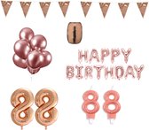 88 jaar Verjaardag Versiering Pakket Rosé Goud