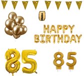 85 jaar Verjaardag Versiering Pakket Goud