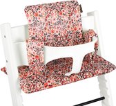 Stoelverkleiner TrippTrapp - Geschikt voor Stokke Tripp Trapp Kussenset - Kinderstoel Verkleiner - Perfecte Pasvorm - Geplastificeerd en Snel Schoon - Roze - Bloemen Print