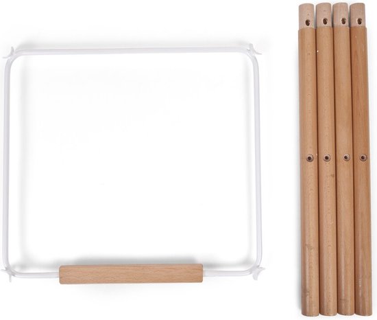 Product: Childhome Evolu - Extra Set Lange Poten + Voetsteun - Hout - Naturel Wit, van het merk Childhome