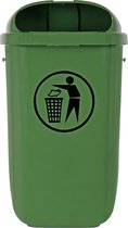 STIER afvalcontainer met regenhoes - 50 liter