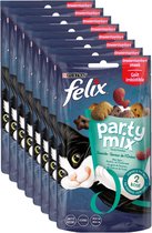 FELIX Party Mix Snacks Snack pour chat - Bord de mer - 8 x 60 g