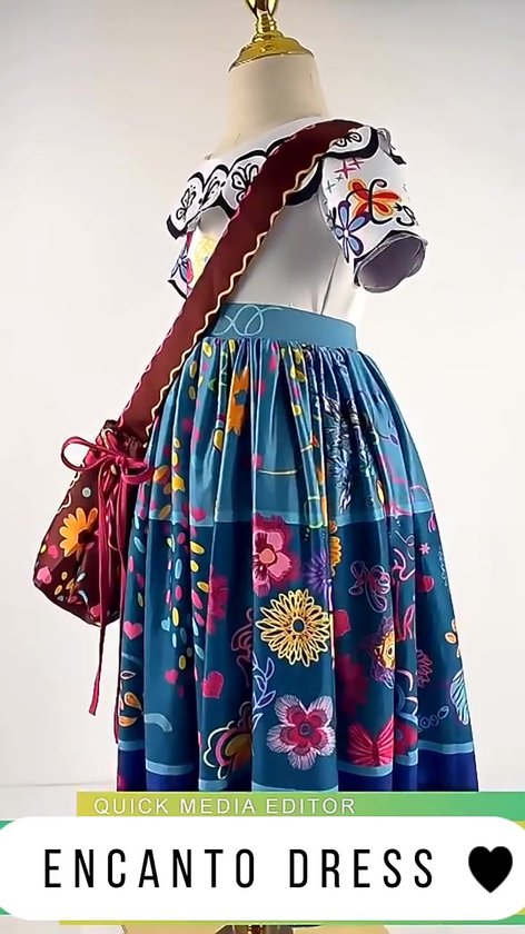 Encanto Mirabel robe fille - 110/116 (120) 5-6 ans - déguisement