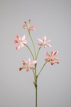 Kunstbloem Lelie - topkwaliteit decoratie - Roze - zijden tak - 76 cm hoog