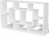 Luxiqo® Wandkast – Wand Boekenkast – Wand Vakkenkast – Open Vakken – 8 Compartimenten – Wit – 85 x 16 x 47,5 cm