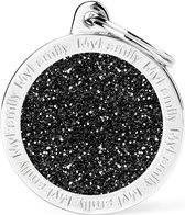 Penning - CIRCLE GLITTER L - Zwart