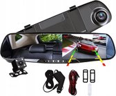 Bol.com Carcare Dashcam voor Auto - Voor en Achter Camera - Spiegel - Full HD/ 1080p - 32GB - Met Bewegingsdetectie en Parkeerst... aanbieding