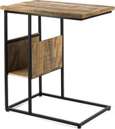 Vtw Living - Bijzettafel - Laptoptafel - Mangohout - Tafeltje - 55 cm