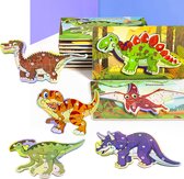 Houten Dinosaurus Puzzelset - 6 Puzzels!