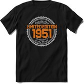 1951 Limited Edition | Feest Kado T-Shirt Heren - Dames | Zilver - Goud | Perfect Verjaardag Cadeau Shirt | Grappige Spreuken - Zinnen - Teksten | Maat 3XL