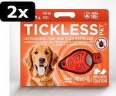 2x - TICKLESS HOND/KAT FLUOR ORANJE