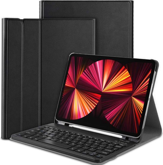 Just in Case Premium Bluetooth Keyboard QWERTY kunstleer hoes iPad Pro 11 (2018 2020 2021 2022) - zwart