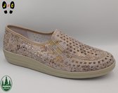 Franken dames mocassin, F118 Camel/combi, Maat 38