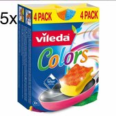5x4pack Vileda afwas spons-schuurspons-schoonmaakspons