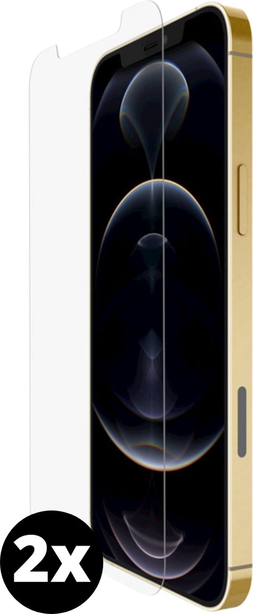 Fooniq Screenprotector Transparant 2x - Geschikt Voor Apple iPhone 12 Pro Max