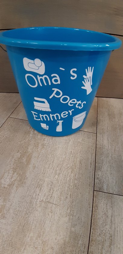 Emmer Tekst Liter L Blauw Oma S Poetsemmer Kado Bol Com