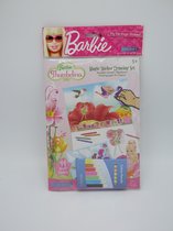 Uniset raamstickers met kleurpotloden van Barbie.