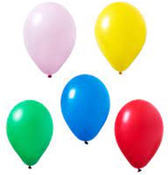 Ballonnen assorti - Multicolor - Latex - 23 cm - 10 Stuks - Ballon - Party - Feest - Feestje - Feestdecoratie