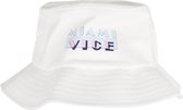 Urban Classics Miami Vice Bucket hat / Vissershoed Logo Wit