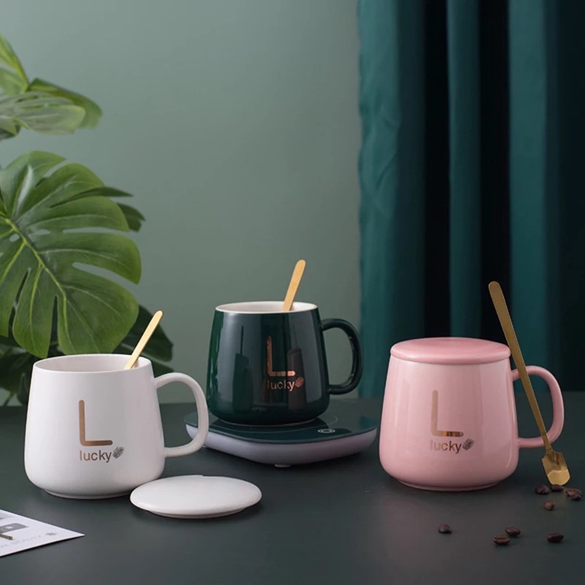 Chauffe-tasse électrique USB, Coffret cadeau pour café composé d'une  plaque chauffante et d'une tasse à café, Tasse chauffante avec chauffe-boisson, Tasse chauffante, Chauffe-thé