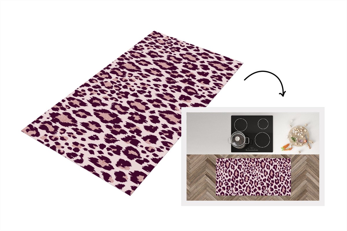 KitchenYeah Keukenloper - Loper keuken - Patronen - Panter - Roze - Keukenloper vinyl, foto 5
