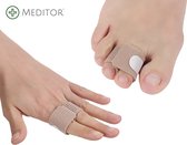 Meditor Plus Teen Corrector Wraps - Teenspreider Teenbeschermer voorkomt Pijn en Corrigeert de Tenen | Helpt bij Wrijvende en Schurende Tenen | Tegen Blaren en Likdoorns | Hulp voor Pijnlijke Tenen en Eeltknobbels- 2-pack