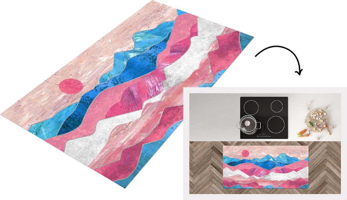 KitchenYeah Keukenloper - Loper keuken - Transgender - Marmer - Pride - Keukenloper vinyl multicolor, foto 2