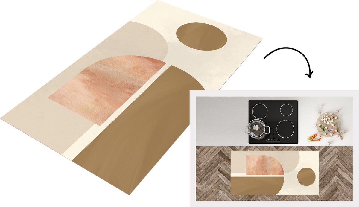 KitchenYeah Keukenloper - Loper keuken - Roze - Design - Abstract - Keukenloper vinyl, foto 2