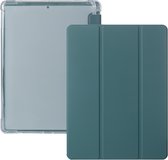 iPad Pro 12.9 Hoes - iPad Pro 12.9 Hoesje 2021 met Apple Pencil Vakje - Donker Groen - Case geschikt voor Apple iPad Pro 12.9 3e generatie