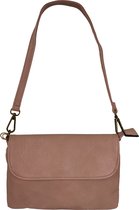 Flora&Co crossbody clutch met korte en lange riem roze