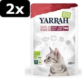 2x YARRAH CAT ORGANIC BEEF 14X85GR