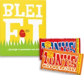Tony's Chocolonely Pasen Chocolade Geschenkset Blei Ei - Melkchocolade Reep + Karamel Zeezout - Paas Cadeau met 2 Chocolade Repen - 2 x 180 gram